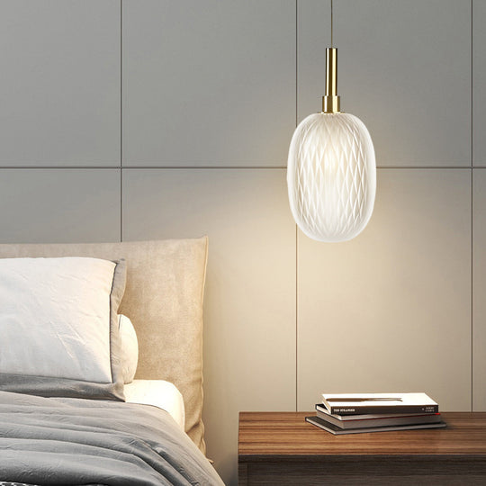 Small Glass Lantern Iron Luxury Post-Modern Pendant Light Chandelier