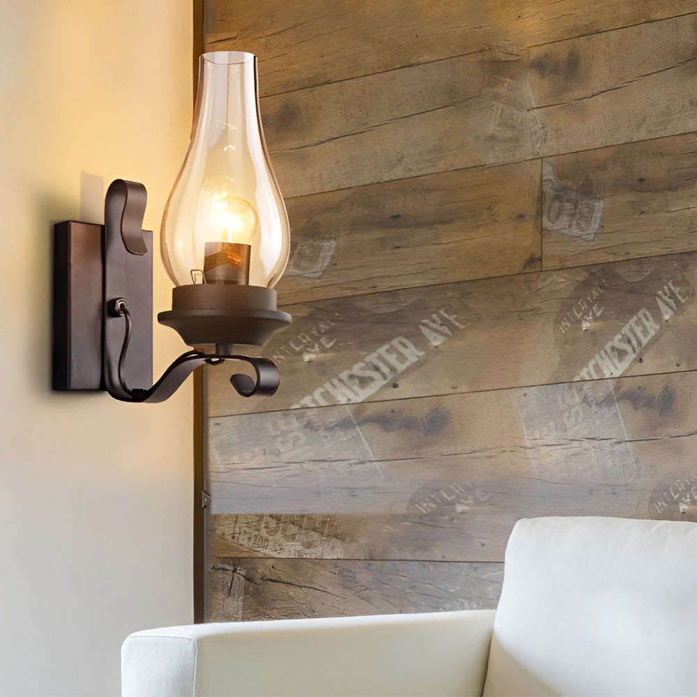 Retro Glass E27 Industrial Wall Lamp – Wall Sconce Lighting