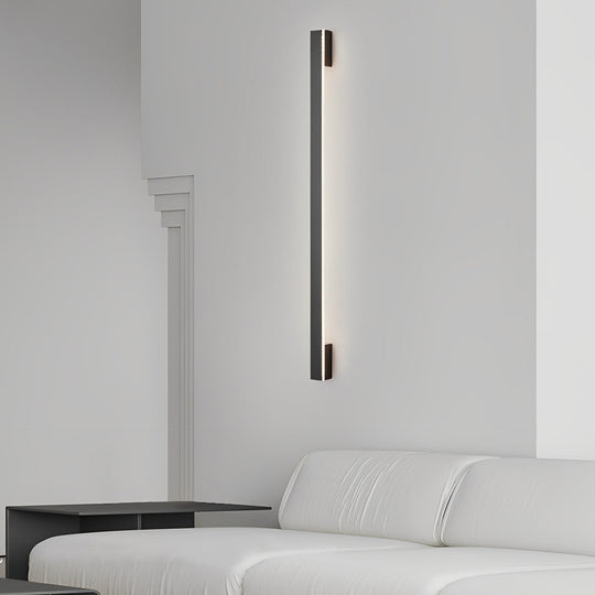 Minimalist Linear Copper LED Wall Lamp with 3-Step Dimming