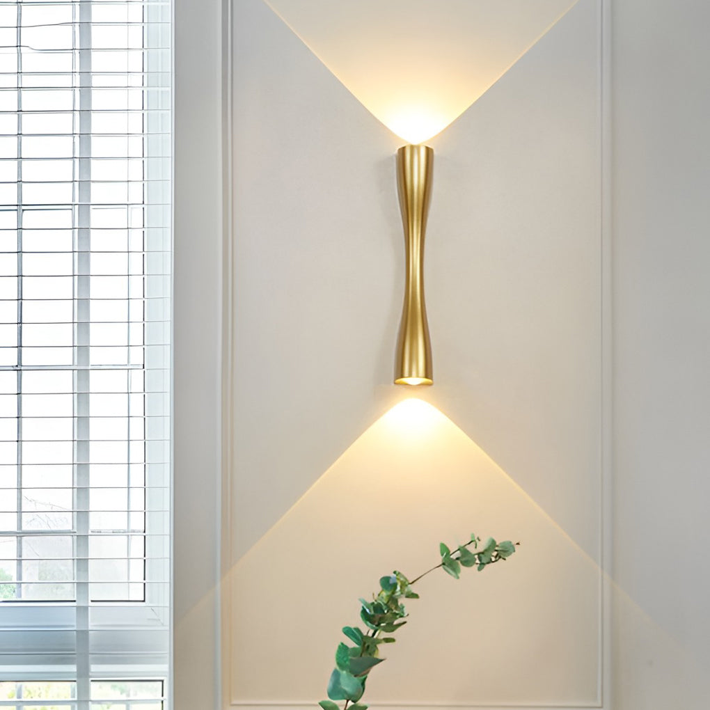 Electroplated Metal LED Wall Sconce with Up and Down Lighting
