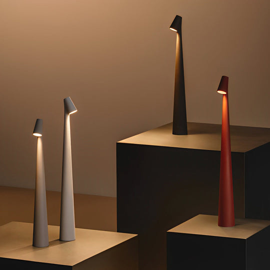 Modern Conical Stem LED Table Lamp with Touch Control