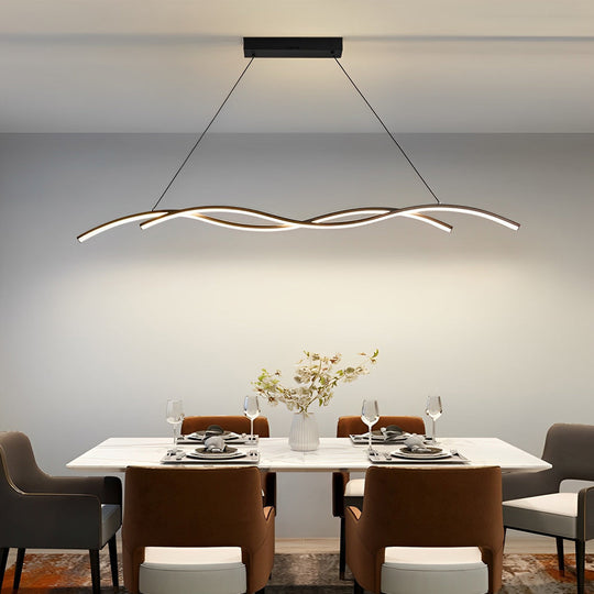 Double Wavy Minimalist LED Modern Pendant Light