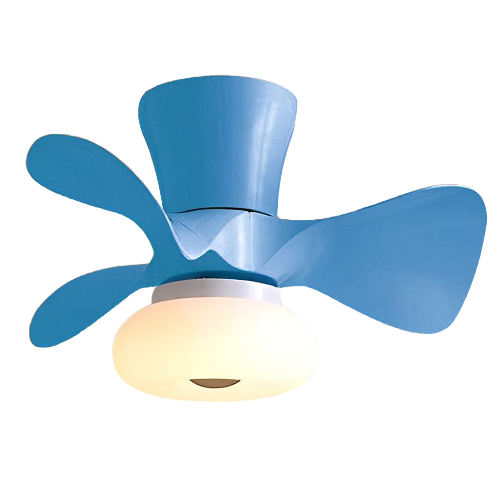Macaron Color 3-Step Dimming LED Nordic Inverter Ceiling Fan Light