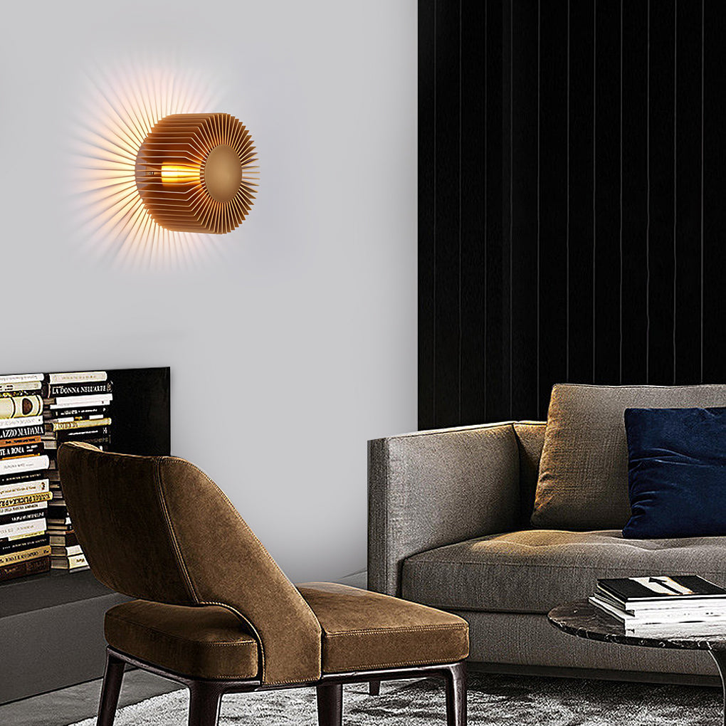 Round Sun Flowers LED Modern Decorative Wall Light