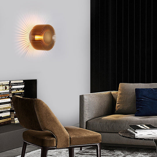 Round Sun Flowers LED Modern Decorative Wall Light