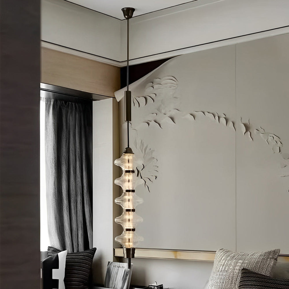 Glass Creative Gourd Metal LED Modern Minimalist Small Chandelier