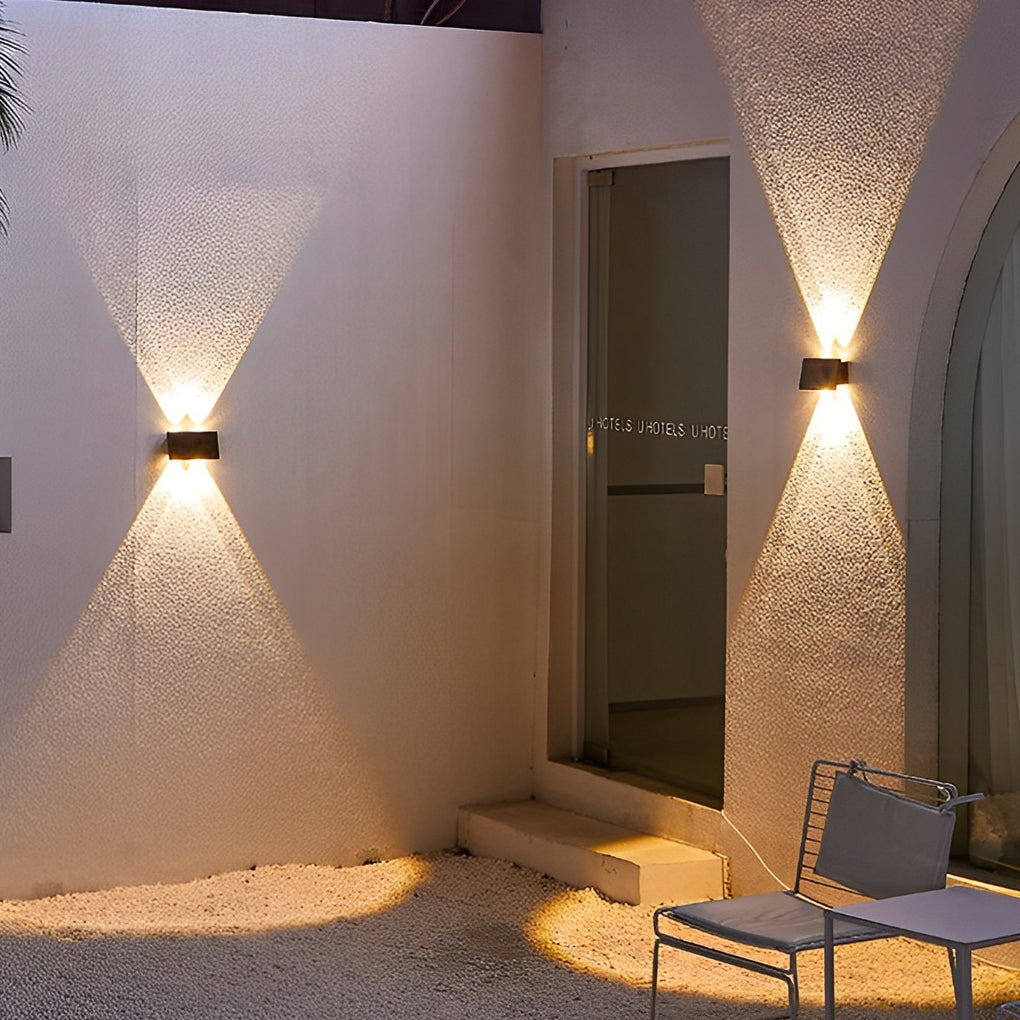 Rectangular Up and Down LED Waterproof Solar Wall Washer Light