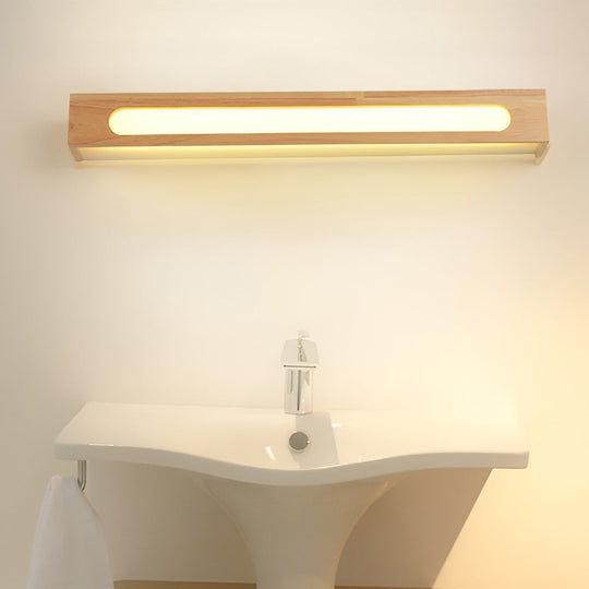 Rectangular Wood Waterproof LED Nordic Wall Lamp