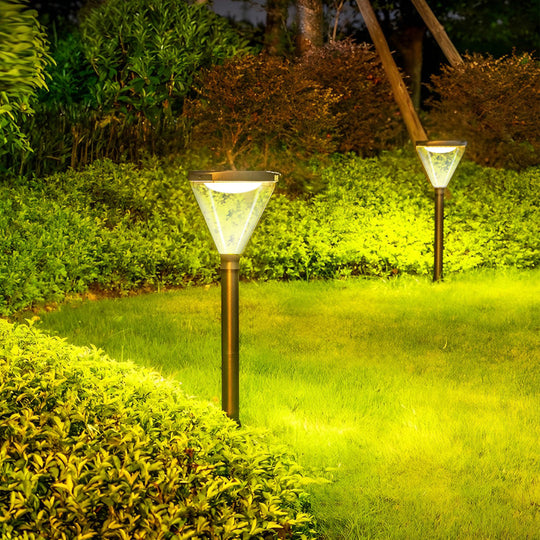 Adjustable Modern Solar LED Lawn Lamp Black Outdoor Waterproof Light