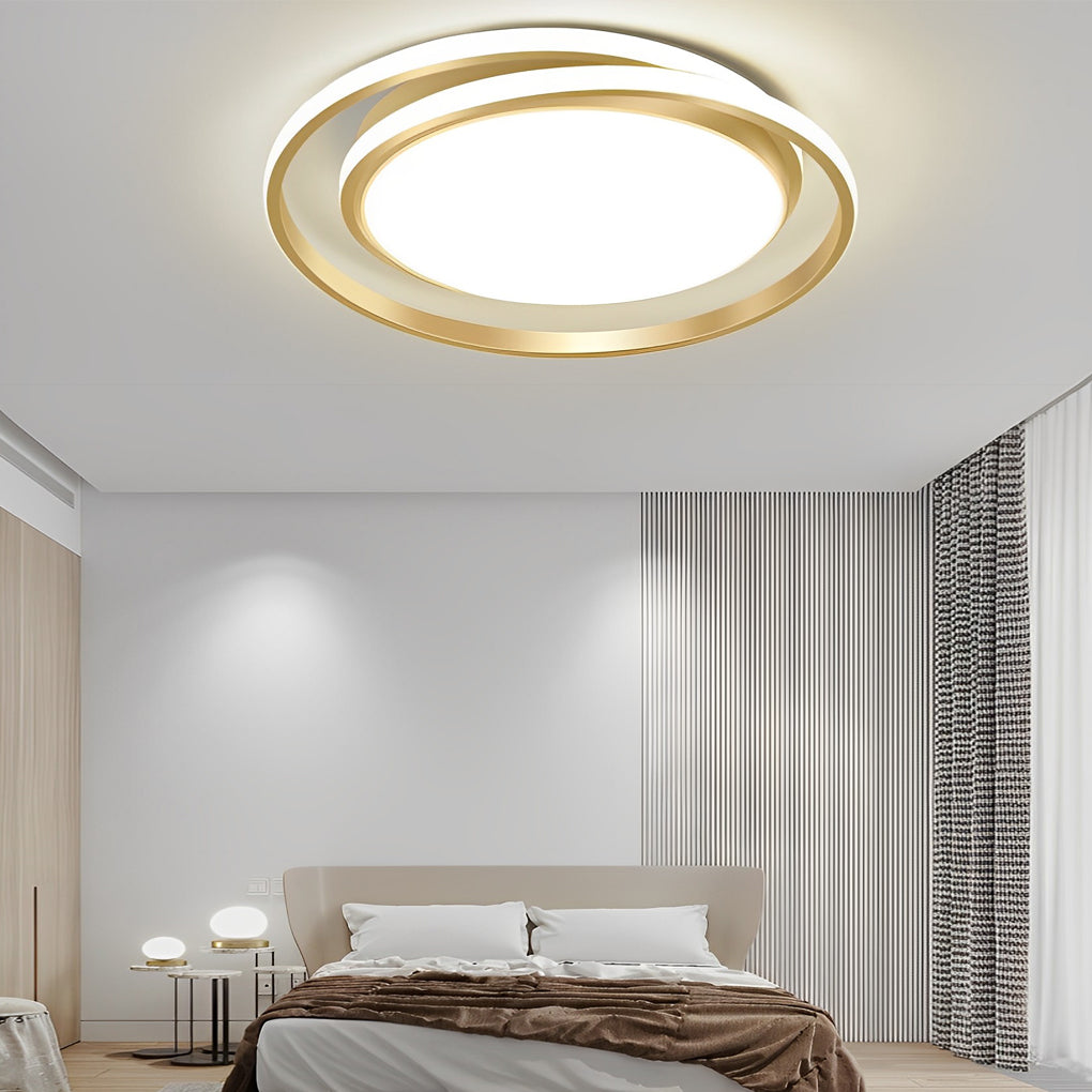 Circular LED Stepless Dimming Modern Ceiling Light with Remote Control
