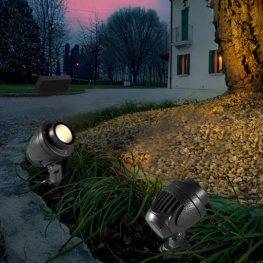 Round Adjustable LED Outdoor Spotlights – Waterproof
