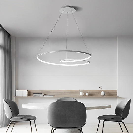 Creative Circles Stepless Dimming LED Nordic Chandelier Pendant Light