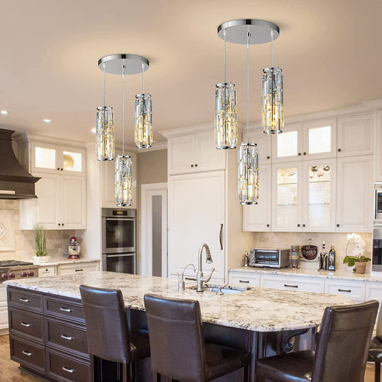 Creative Iron Crystal Glass Industrial Style Pendant Light