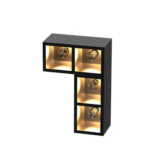 Waterproof Creative Square Combination Wall Lamp with Flowerpot