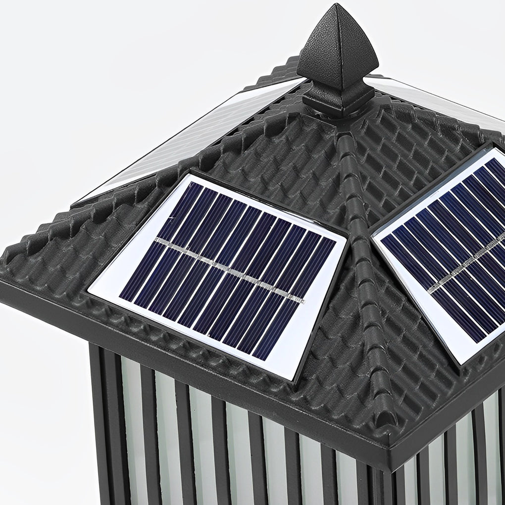 Retro Scenery Waterproof LED Vintage Solar Fence Post Light