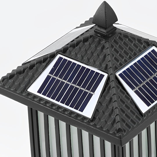 Retro Scenery Waterproof LED Vintage Solar Fence Post Light