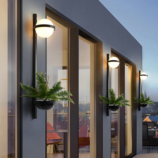 Creative Flowerpot Outdoor Wall Light