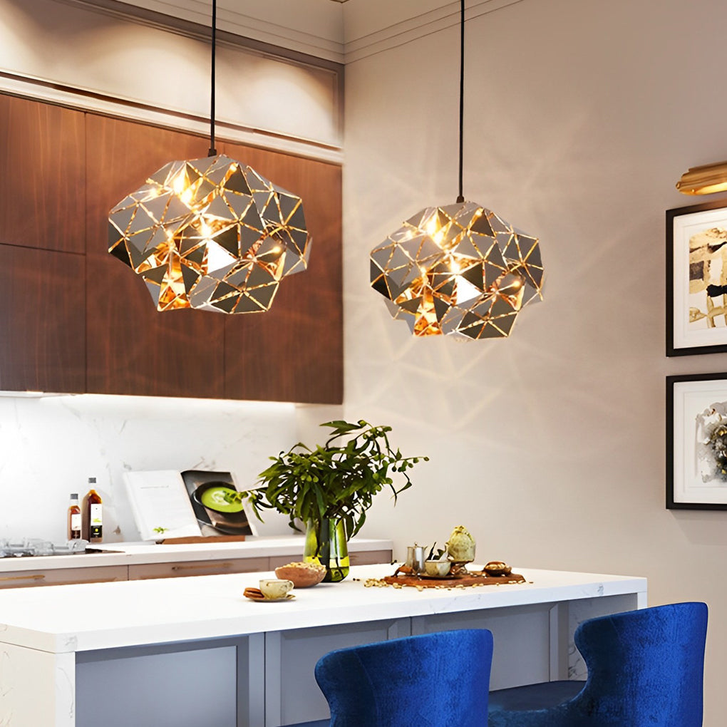 Irregular Decor Stainless Steel Hollow Creative Post Modern Chandelier