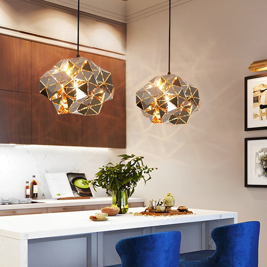 Irregular Decor Stainless Steel Hollow Creative Post Modern Chandelier