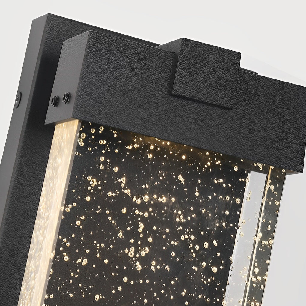 Bubbles Crystal LED Waterproof Black Modern Outdoor Wall Lights