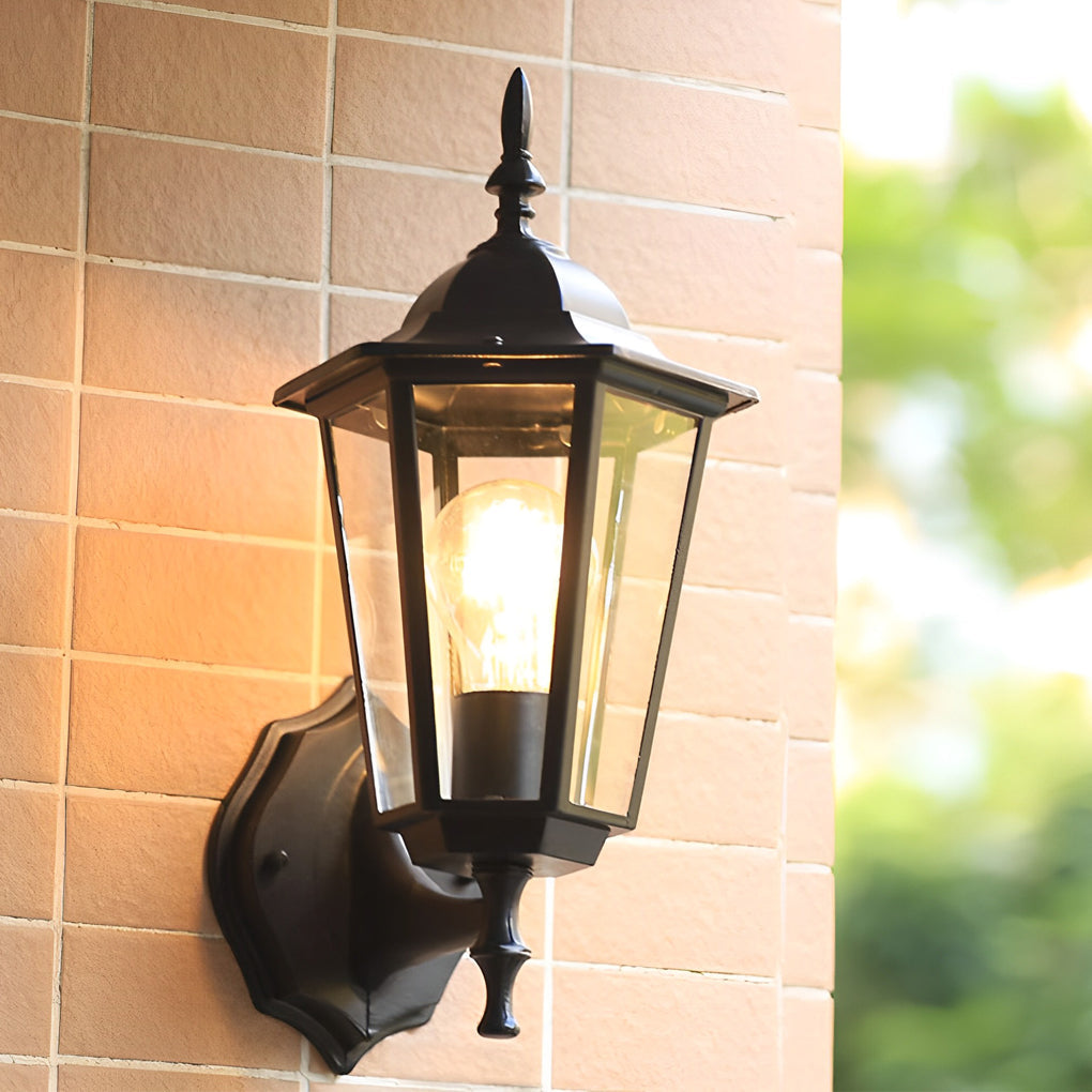 Retro Hexagonal Waterproof European Style Outdoor Wall Lights