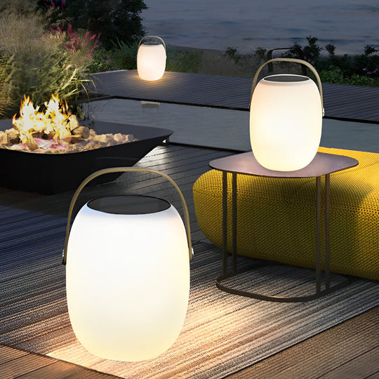 Portable Lantern Shaped Waterproof Solar Table Lamp with Remote
