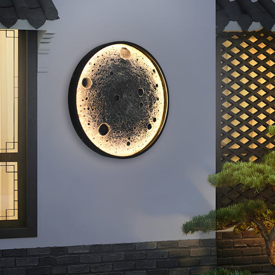 Moon Design LED Outdoor Waterproof Wall Lamp