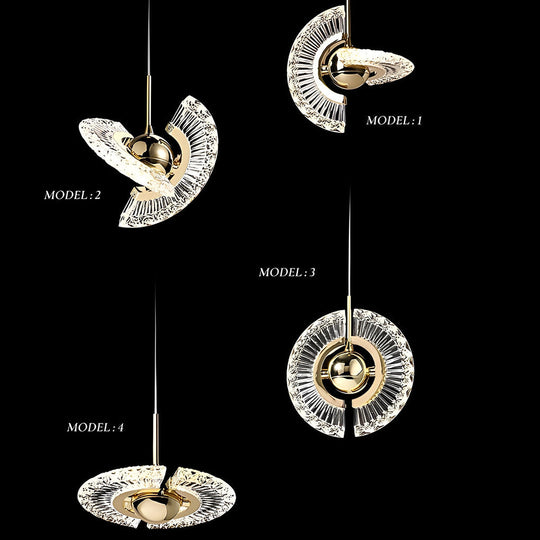 Creative Circle Anodized Acrylic LED Modern Pendant Light