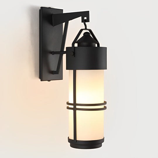 Retro Waterproof Black Outdoor LED Wall Lamp