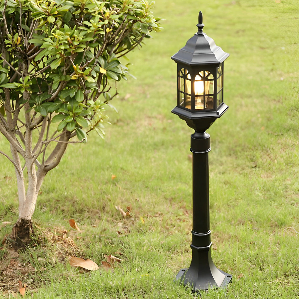 Elegant Slim Black/Bronze Outdoor Post Light with LED
