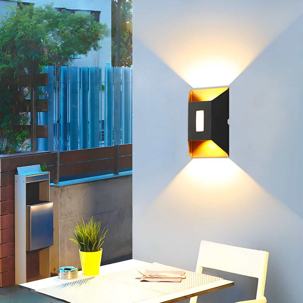 Waterproof LED Up and Down Wall Lamp Modern Outdoor Wall Sconce