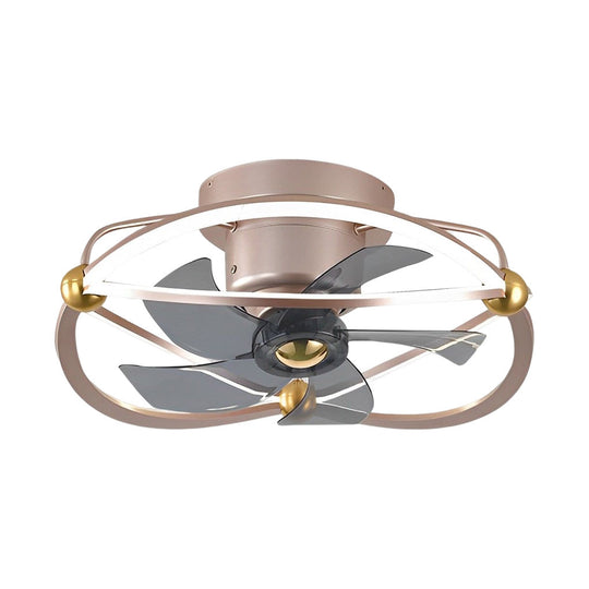 Smart Bladeless Ceiling Fan with Stepless Dimming LED and Remote Control
