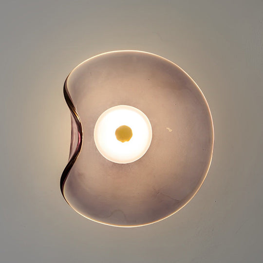 Irregular Round Glass Postmodern LED Wall Lamp