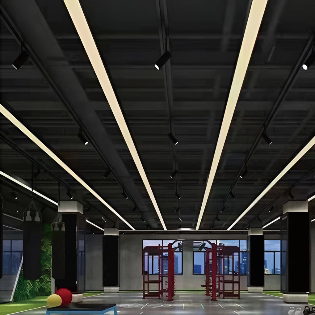 6 Pcs – 47" Rectangle Aluminum Long Linear LED Modern Office Pendant Lights