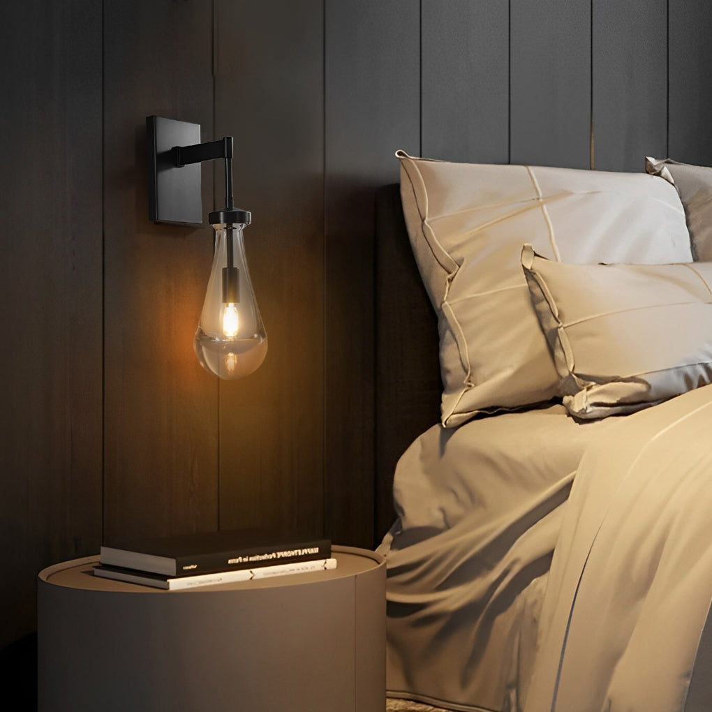 Water Drop Crystal Copper Modern Minimalist Wall Lamp