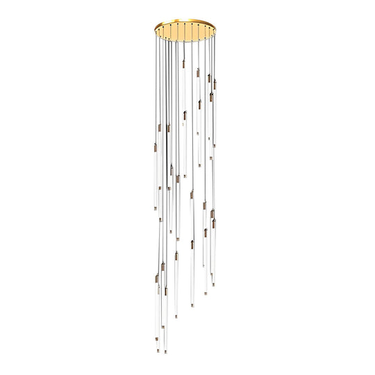 Spiral Creative Long Tube LED Modern Duplex Staircase Chandelier Ceiling Light
