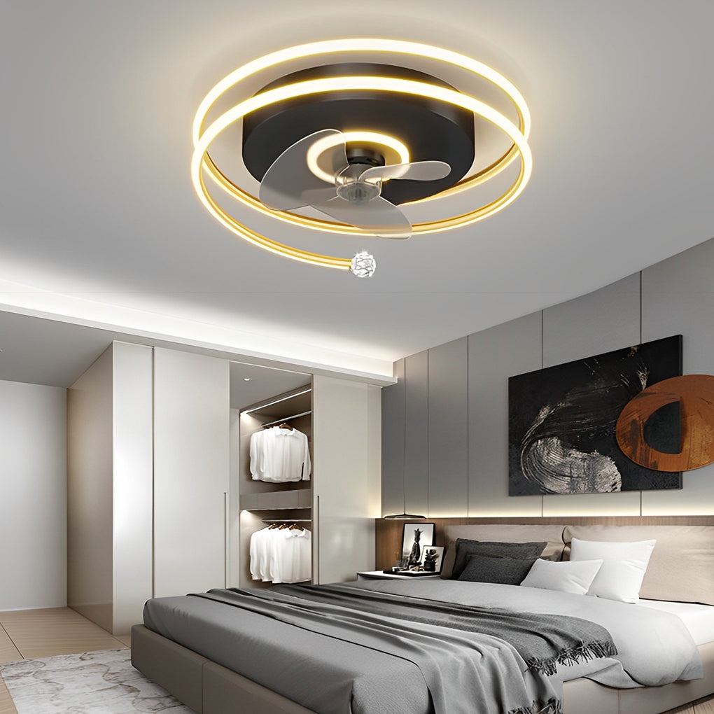 Nordic Bladeless Ceiling Fan with 3-Speed Wind and 45W LED Light