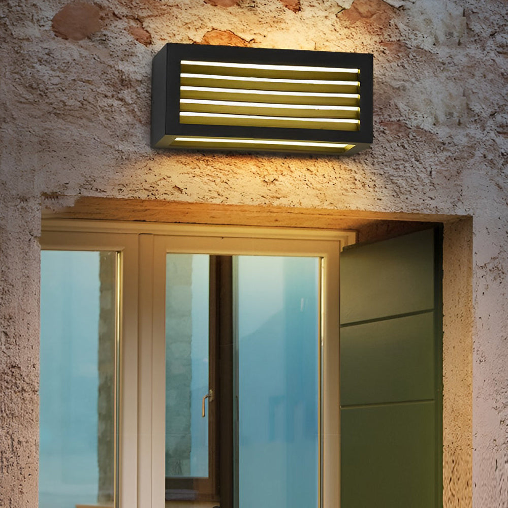 Rectangle Waterproof 12W LED Modern Outdoor Wall Sconce Light