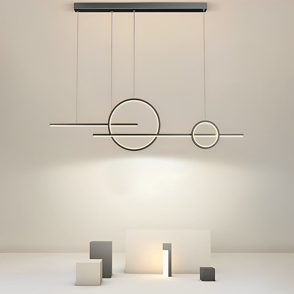 Circles Three-Step & Stepless Dimmable LED Chandelier