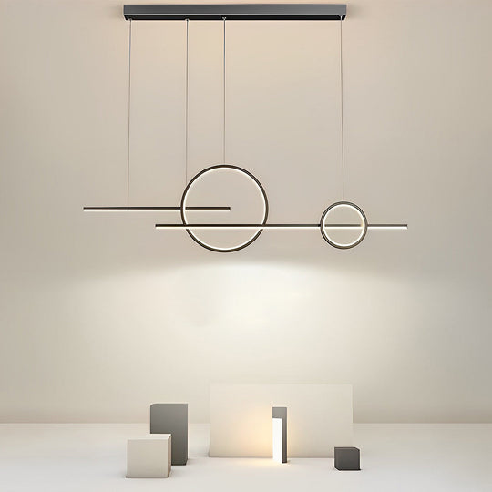 Circles Three-Step & Stepless Dimmable LED Chandelier