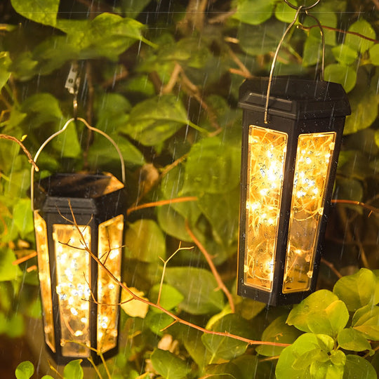 Hexagonal Solar LED Lawn Lights with Motion Sensor