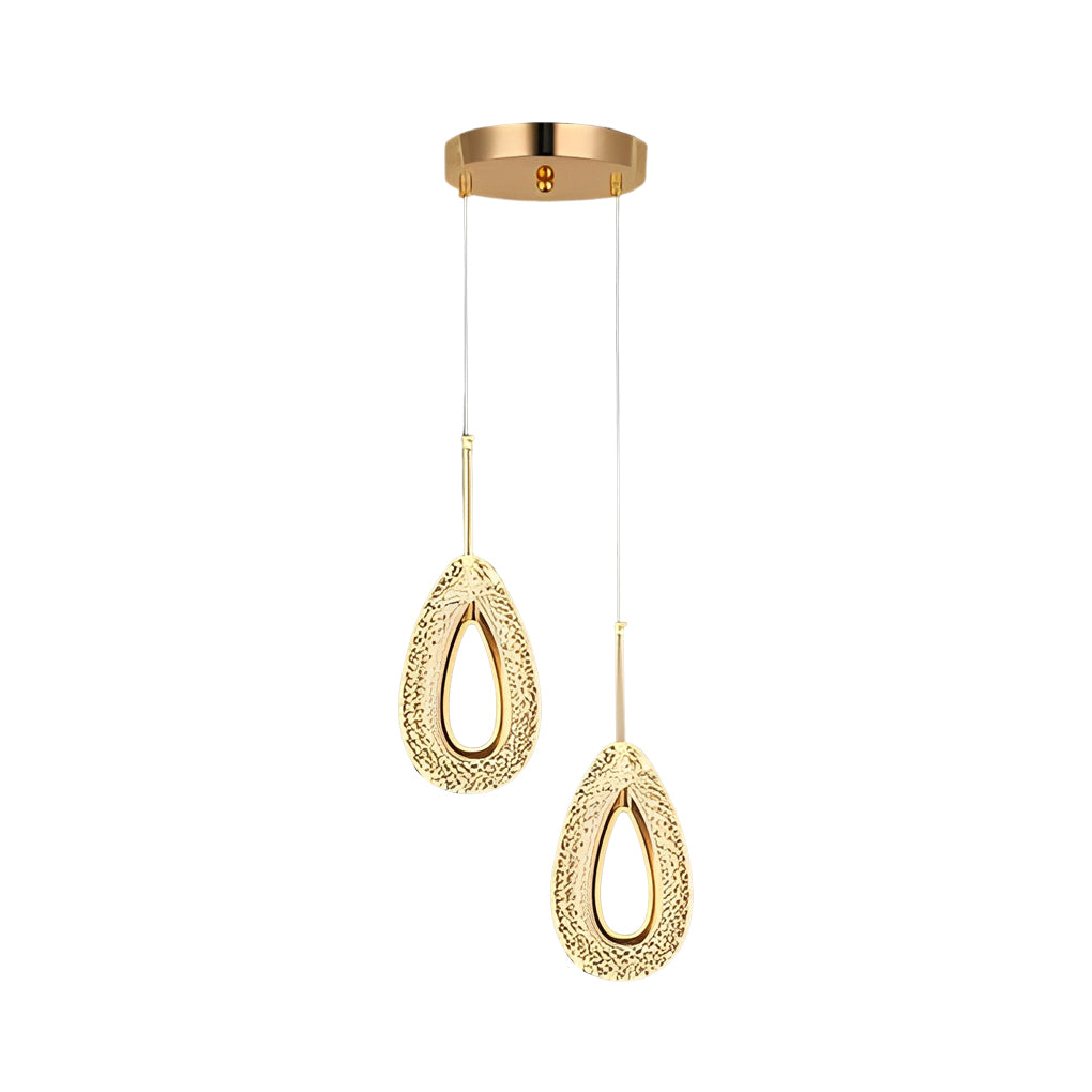 Circle Water Drop Minimalist Pendant Light with Three-Step Dimming LED