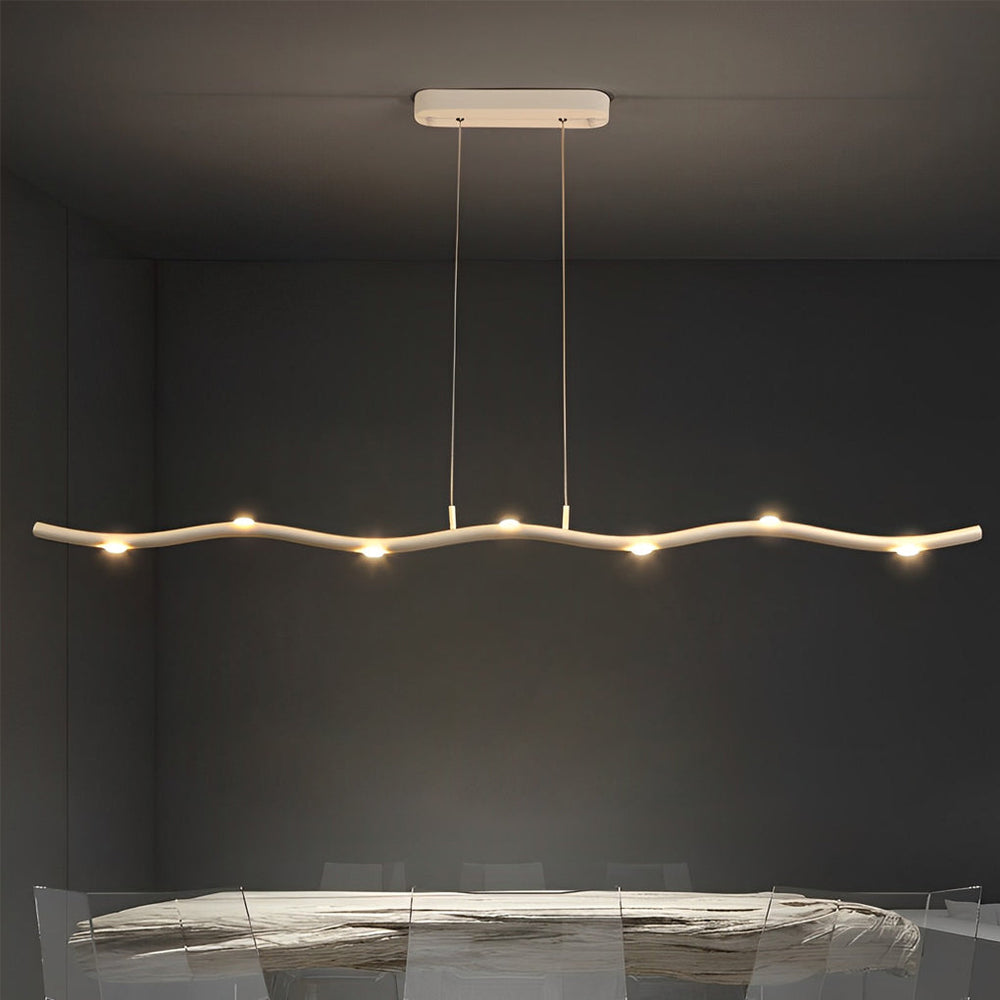 Long Branches Stepless Dimming LED White Modern Chandelier