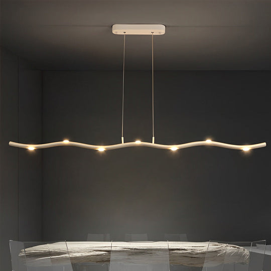 Long Branches Stepless Dimming LED White Modern Chandelier