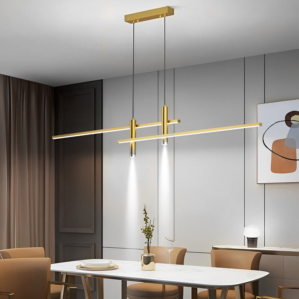 Minimalist Lines Dimmable LED Modern Chandelier
