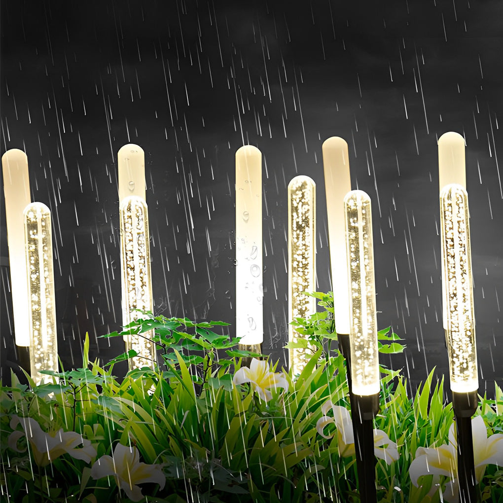 5 Pcs Waterproof Acrylic Crystal Bubble Reed LED Lawn Lights Garden Lights