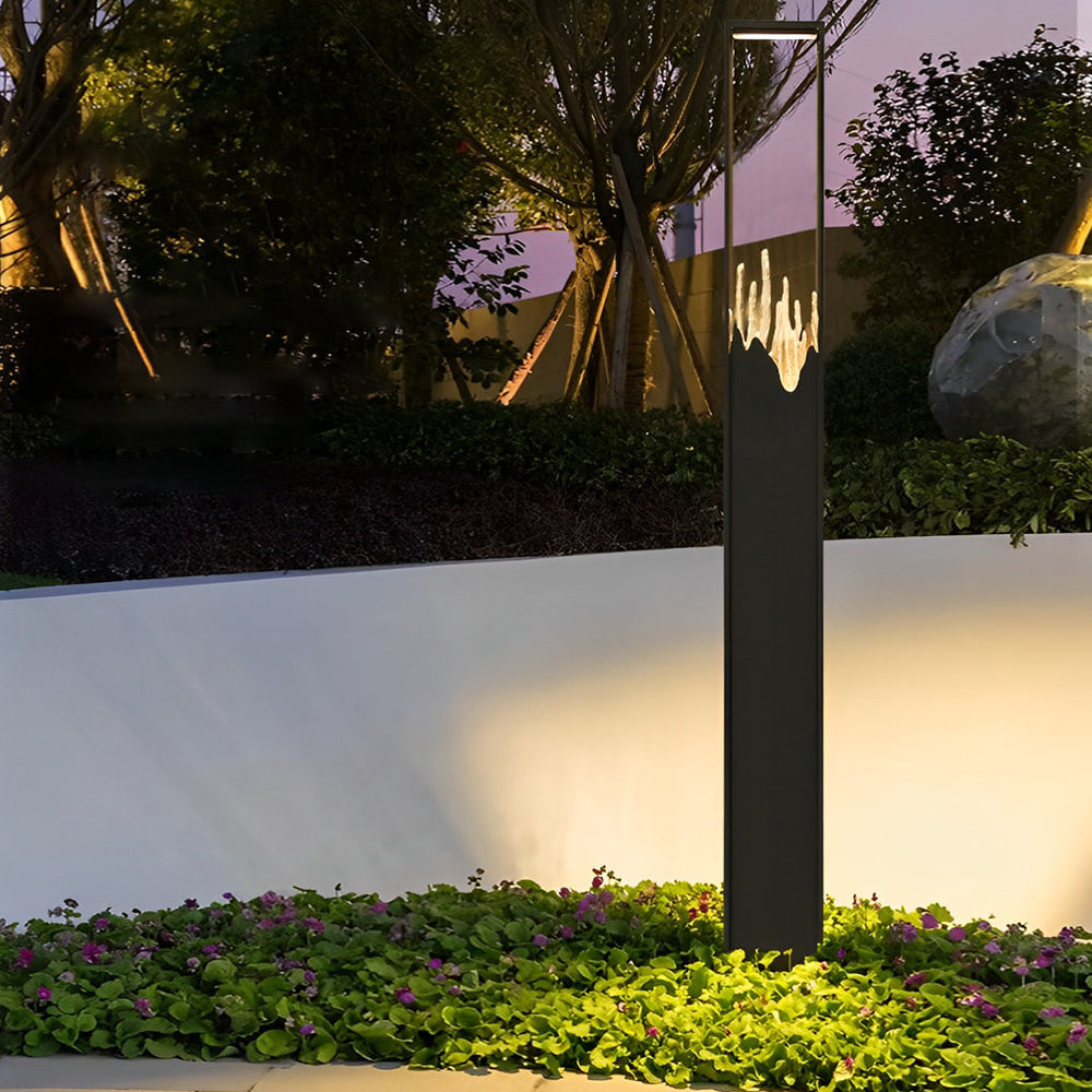 Modern Rectangular Artistic Glass LED Pathway Light