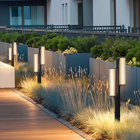 Back-to-Back Dual Cylinder LED Pathway Lights