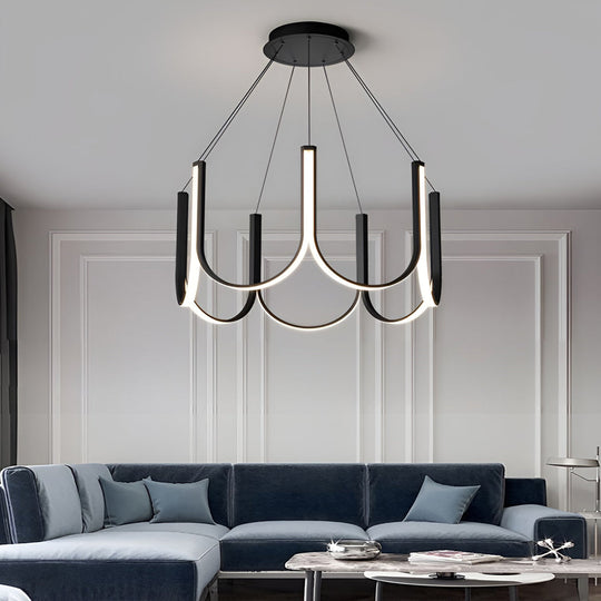 Minimalist 3-Step Dimming LED Nordic Chandelier Hanging Ceiling Lamp