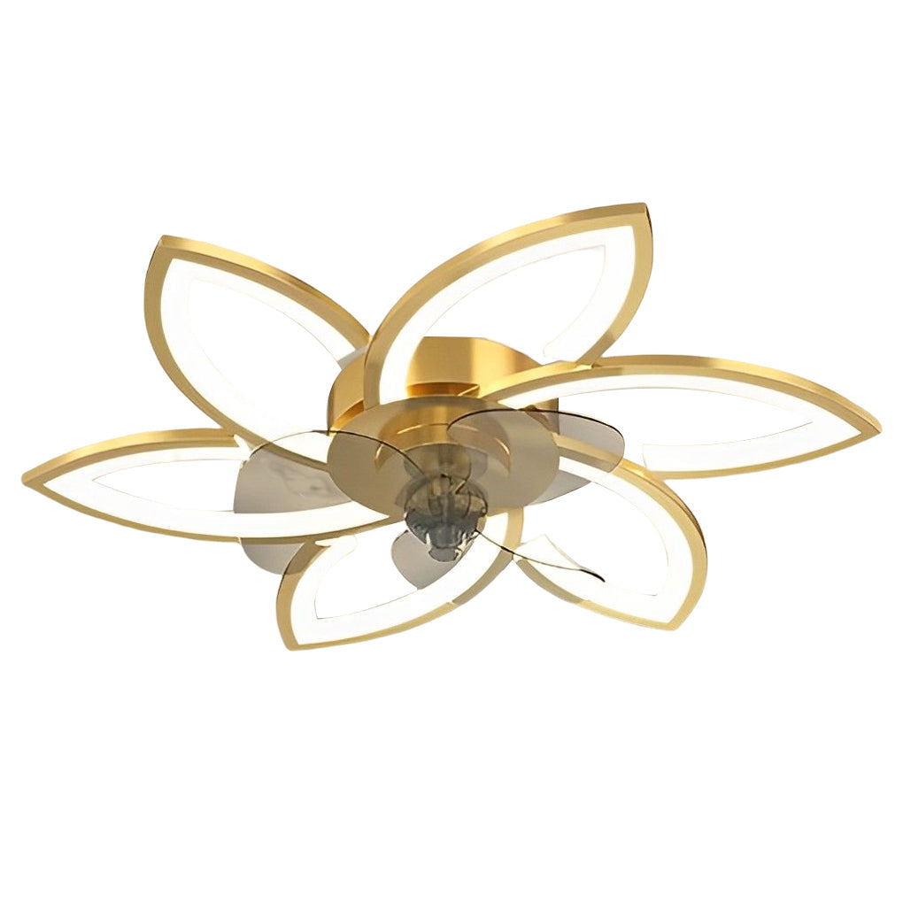Flower Smart Stepless Dimming LED Modern Ceiling Fan Light